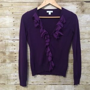 New York & Company purple cardigan